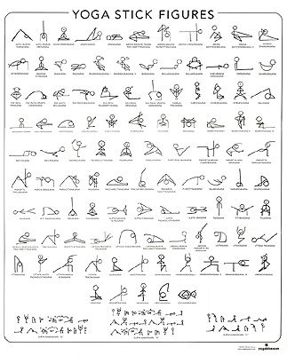瑜伽108体式小人简易画法 屈左膝左脚放于右大腿根部屈右(图2)